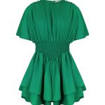 Сукня-комбінезон з поясом у збірку зелений